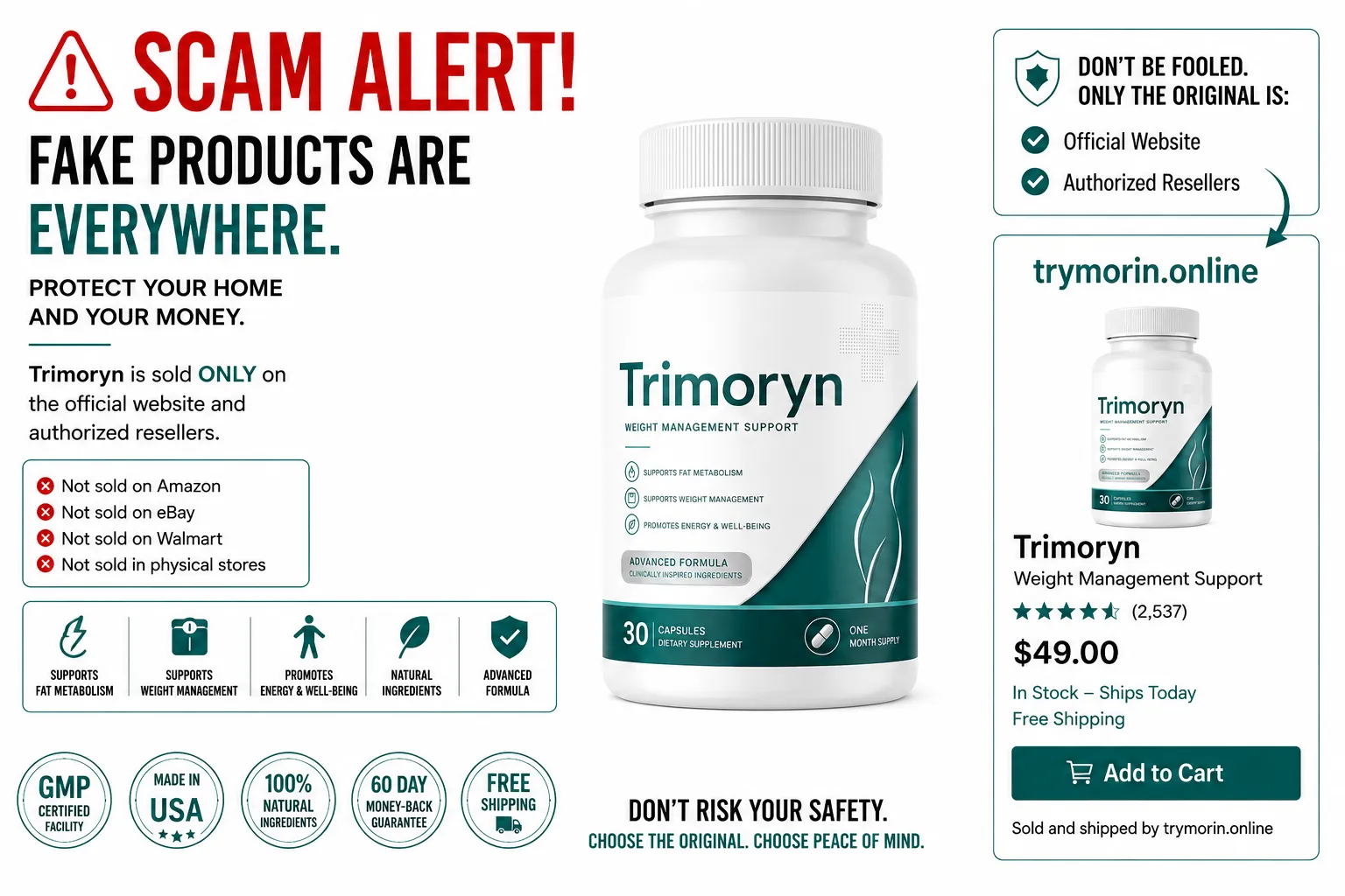 Trimoryn scam alert - buy only from the official website
